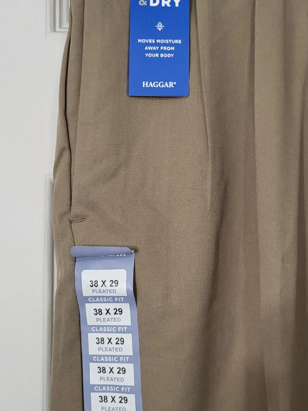 Haggar,  Cool Right,  Performance Flex38x30, Pleaded, Classic Fit